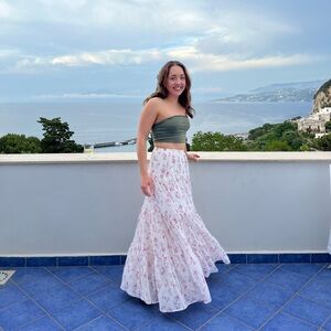 Lulus floral maxi skirt